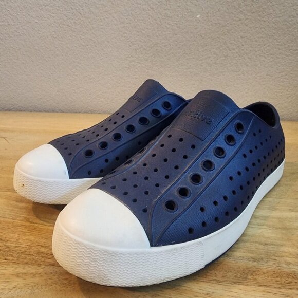Native Shoes Jefferson Mens Size 6 Womens 8 Navy Blue White Slip On Water Shoes main image 5